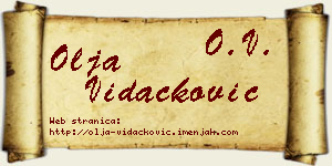 Olja Vidačković vizit kartica